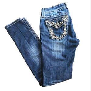 Miss Me Jeans Womens Size 26x32 Mid Rise Skinny (MV591053)